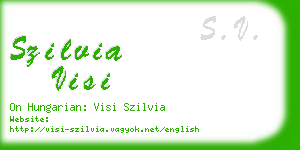 szilvia visi business card